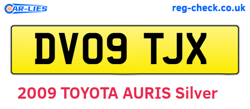 DV09TJX are the vehicle registration plates.