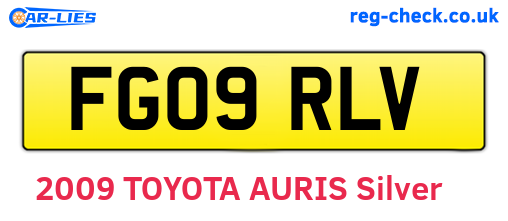 FG09RLV are the vehicle registration plates.