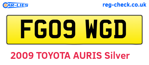 FG09WGD are the vehicle registration plates.