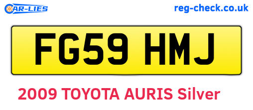 FG59HMJ are the vehicle registration plates.