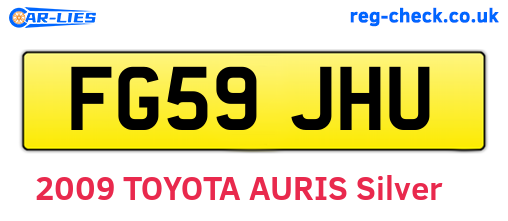 FG59JHU are the vehicle registration plates.