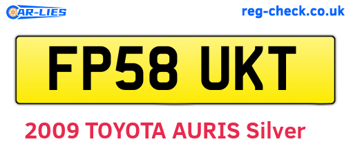 FP58UKT are the vehicle registration plates.