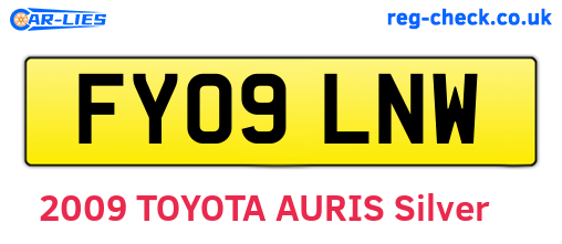 FY09LNW are the vehicle registration plates.