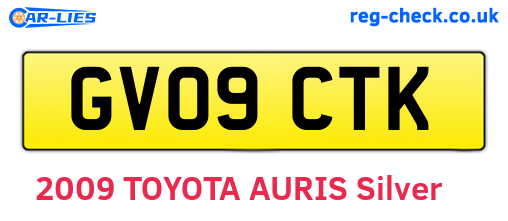 GV09CTK are the vehicle registration plates.