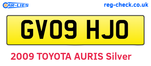 GV09HJO are the vehicle registration plates.