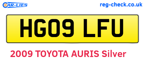 HG09LFU are the vehicle registration plates.