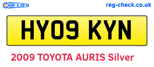 HY09KYN are the vehicle registration plates.