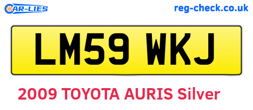 LM59WKJ are the vehicle registration plates.