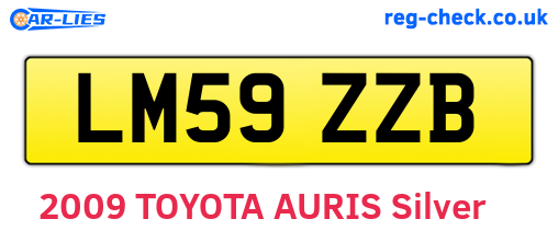 LM59ZZB are the vehicle registration plates.