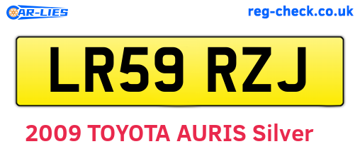 LR59RZJ are the vehicle registration plates.