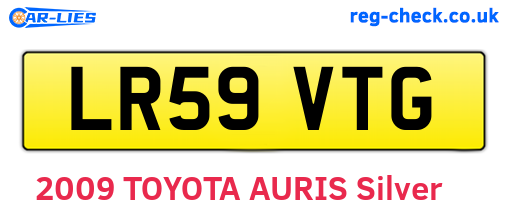 LR59VTG are the vehicle registration plates.