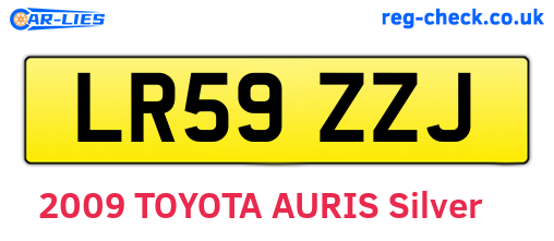 LR59ZZJ are the vehicle registration plates.