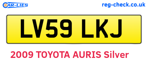 LV59LKJ are the vehicle registration plates.