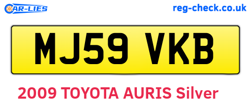 MJ59VKB are the vehicle registration plates.