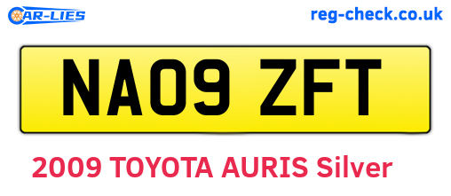 NA09ZFT are the vehicle registration plates.