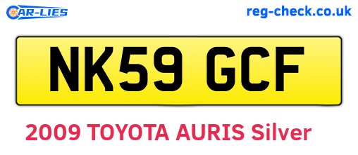 NK59GCF are the vehicle registration plates.
