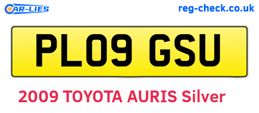 PL09GSU are the vehicle registration plates.
