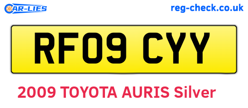 RF09CYY are the vehicle registration plates.