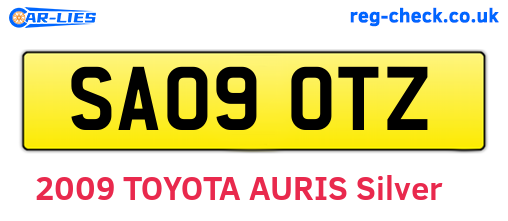 SA09OTZ are the vehicle registration plates.
