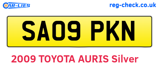 SA09PKN are the vehicle registration plates.