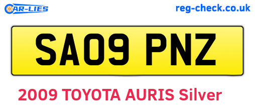 SA09PNZ are the vehicle registration plates.