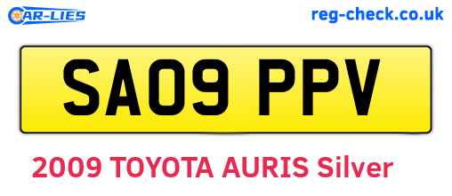 SA09PPV are the vehicle registration plates.