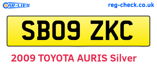 SB09ZKC are the vehicle registration plates.