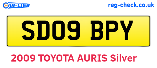 SD09BPY are the vehicle registration plates.
