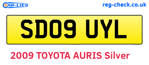 SD09UYL are the vehicle registration plates.