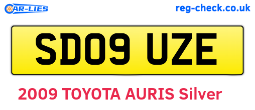 SD09UZE are the vehicle registration plates.
