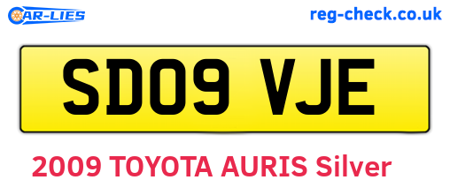 SD09VJE are the vehicle registration plates.