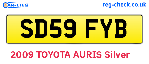 SD59FYB are the vehicle registration plates.