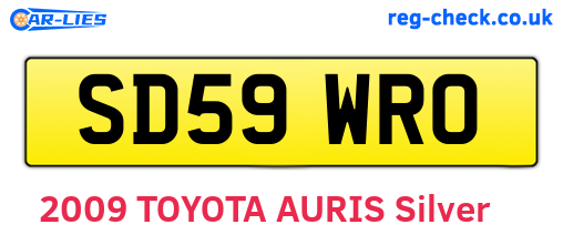 SD59WRO are the vehicle registration plates.