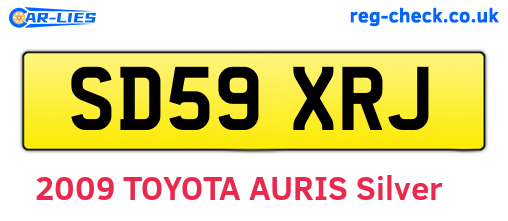 SD59XRJ are the vehicle registration plates.