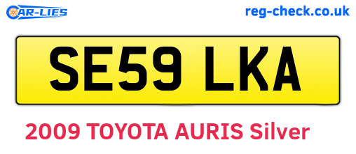 SE59LKA are the vehicle registration plates.