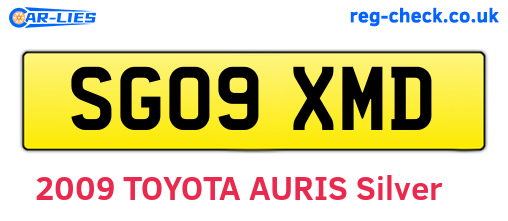 SG09XMD are the vehicle registration plates.