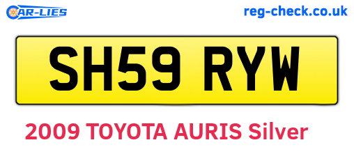 SH59RYW are the vehicle registration plates.