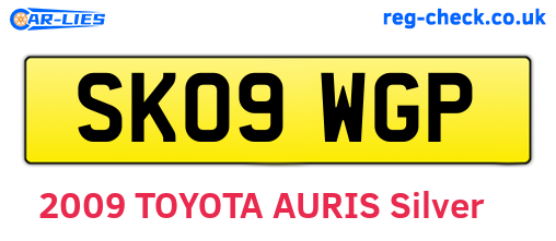 SK09WGP are the vehicle registration plates.