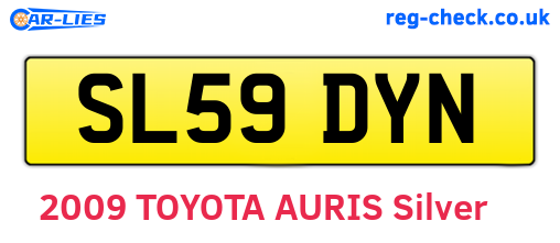 SL59DYN are the vehicle registration plates.