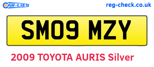 SM09MZY are the vehicle registration plates.