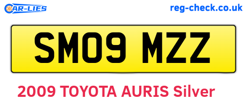 SM09MZZ are the vehicle registration plates.