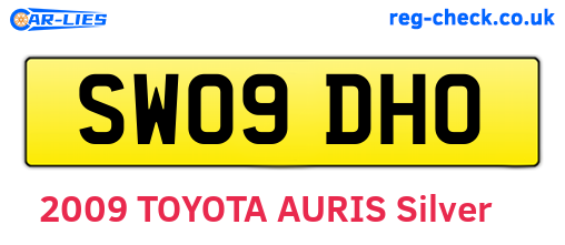 SW09DHO are the vehicle registration plates.