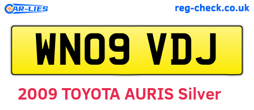 WN09VDJ are the vehicle registration plates.