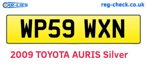 WP59WXN are the vehicle registration plates.