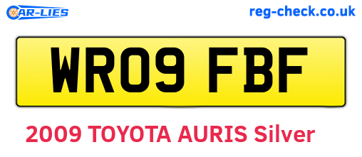 WR09FBF are the vehicle registration plates.