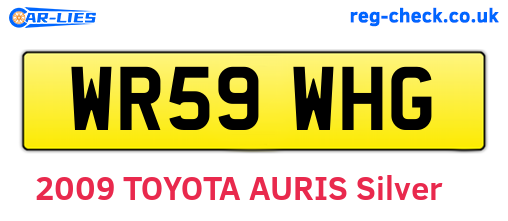 WR59WHG are the vehicle registration plates.
