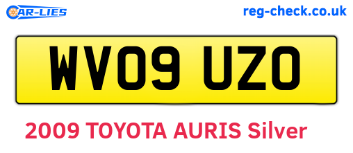 WV09UZO are the vehicle registration plates.