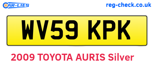 WV59KPK are the vehicle registration plates.