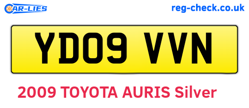 YD09VVN are the vehicle registration plates.