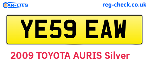 YE59EAW are the vehicle registration plates.